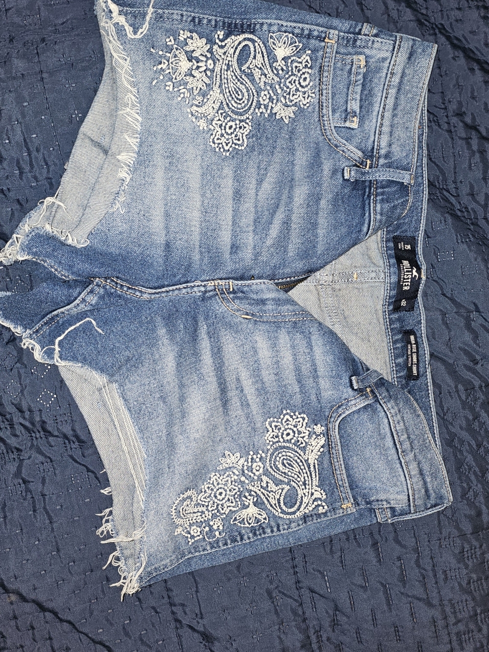 Hollister Dark Blue Denim Shorts